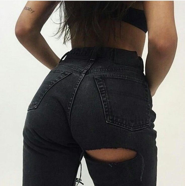 Tight black jeans