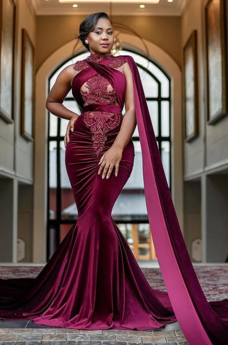 Ankara Velvet gown Styles 2022 | Stylevore