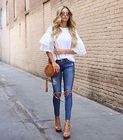 Blue Jeans And Tops Combination For All The Stylish Women! on Stylevore