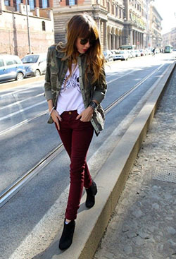 26 Best Outfit With Burgundy Pants Images in May 2023
