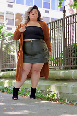 29 Best Plus Size Leather Skirt Outfit Images in May 2023