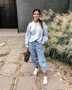 Colour outfit ideas 2020 with trousers, denim, jeans | Slouchy Pant Outfits  | Slouchy Pants, Street fashion,