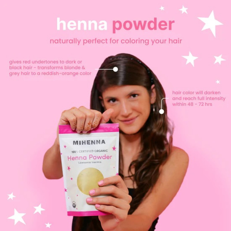 Henna powder for hair and tattoos: 