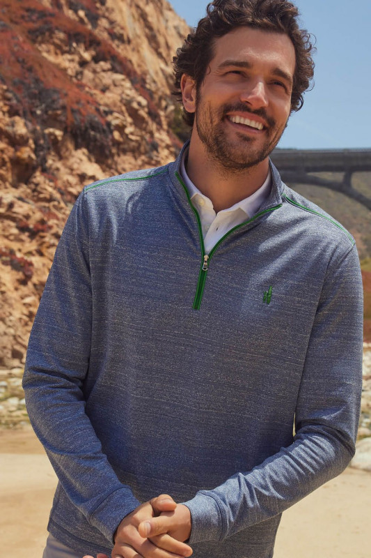 The Finney Striped Quarter Zip Hoodie From johnnie-O Puts a Unique Spin ...