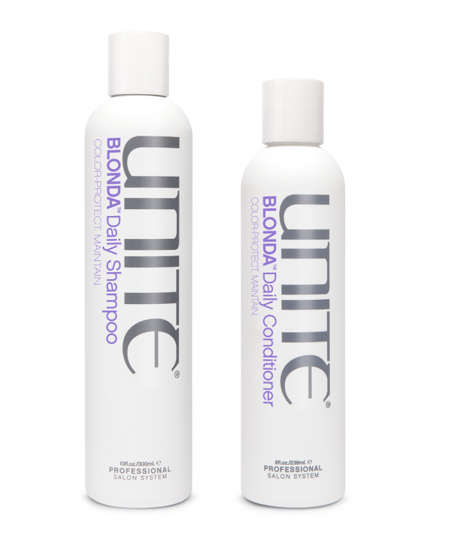 Get Gorgeous Hair with UNITE Hair’s Non-Toning Daily Purple Shampoo and Conditioner: 