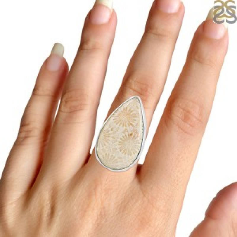 Buy Fossilized Coral Ring Collection at Wholesale Price: 