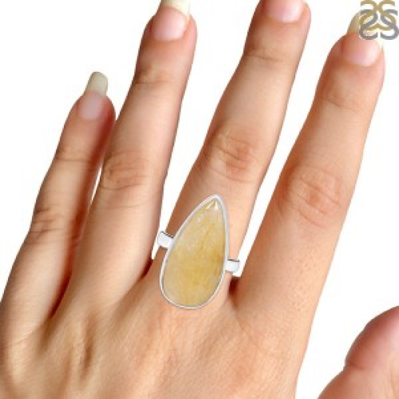 Buy Golden Rutile Quartz Ring Wholesale Prices from Rananjay Exports: 