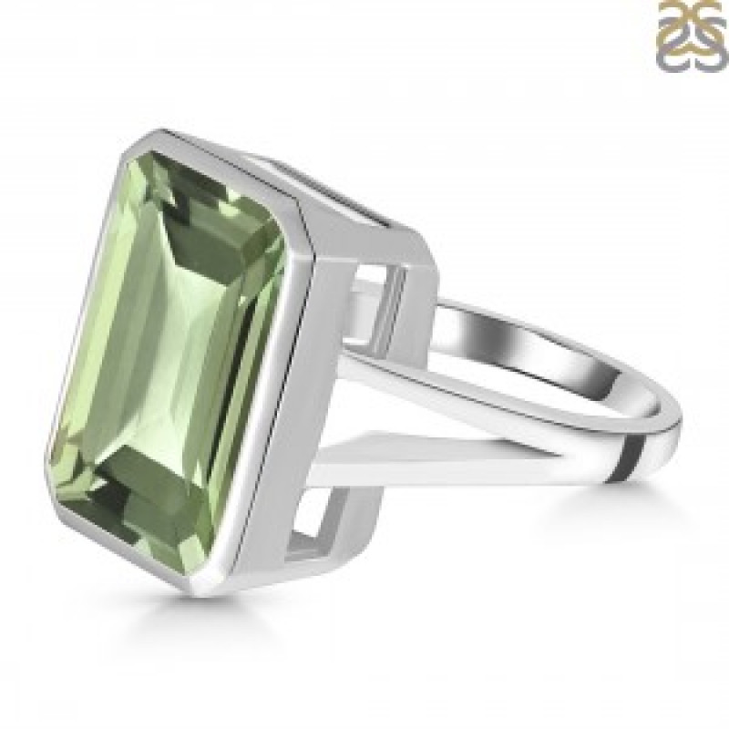 Shop Wholesale Green Amethyst Ring Collection - Rananjay Exports: 