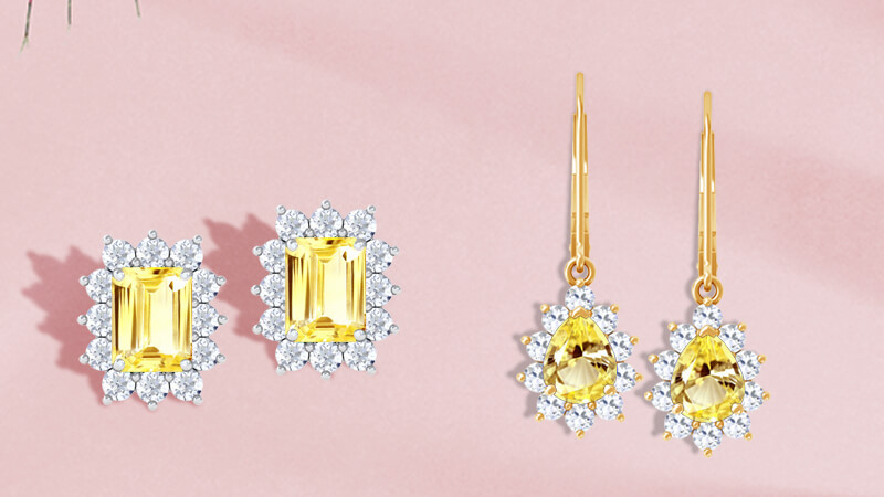 Yellow Sapphire Stud Earrings at GemsNY: A Timeless Classic: 