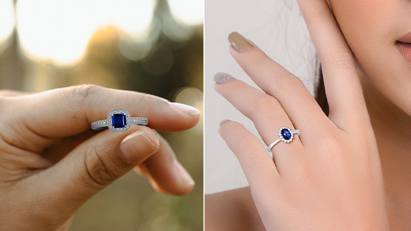 Luxurious Blue Sapphire Ring - A Symbol of Elegance: 