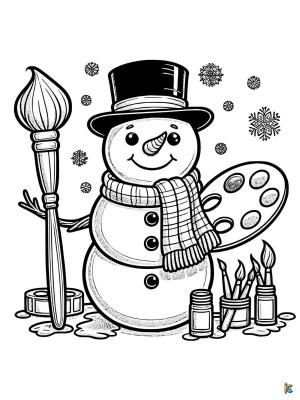 Snowman Coloring Pages - ColoringPagesKC: 