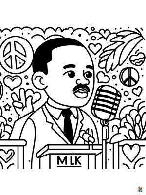 Martin Luther King Jr Day coloring pages on ColoringPagesKC: 