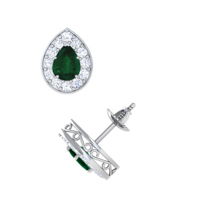 Emerald Stud Earrings: Timeless Elegance for Every Occasion: 