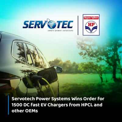 Servotech has Bagged an Order of 𝟏𝟓𝟎𝟎 𝐃𝐂 𝐅𝐚𝐬𝐭 𝐄𝐕 𝐜𝐡𝐚𝐫𝐠𝐞𝐫𝐬 from 𝐇𝐏𝐂𝐋: 