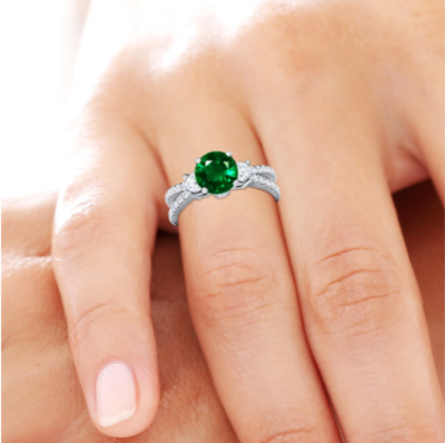 The Ultimate Symbol of Love: Three Stone Emerald Cut Ring: 