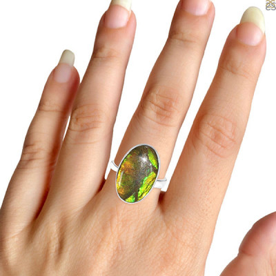 Ammolite Rings: The Stone of Fortune: 