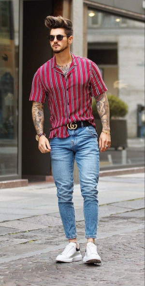 40 Best Striped Shirt Outfits For Men Images In November 2023 Page 2 6945
