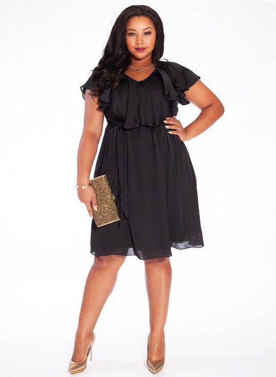 Outfits For Curvy Women : #plussize #black #dress #LBD at Curvalicious ...