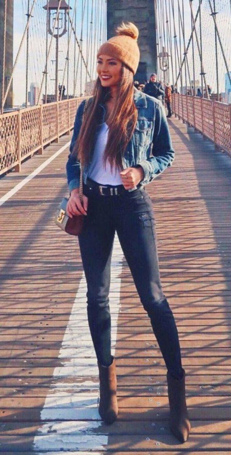 jeans outfit winter