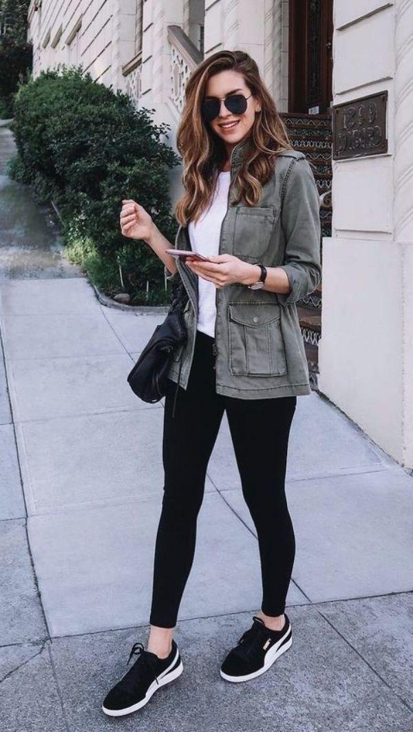 denim and sneakers outfit
