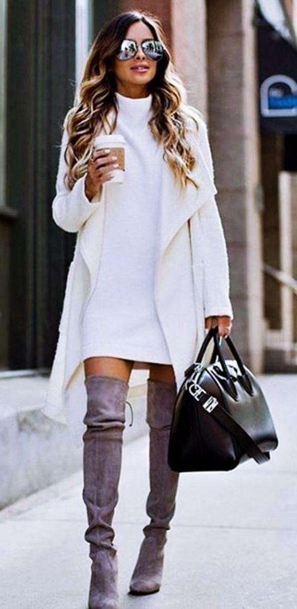 knee high boots casual outfits