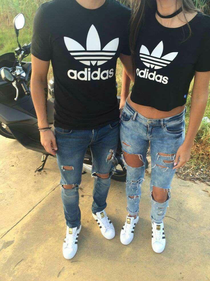 couple matching adidas outfits