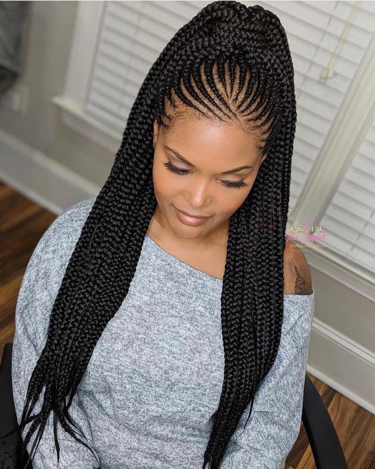 Artificial hair integrations, Black Girl Box braids, Afro-textured hair ...