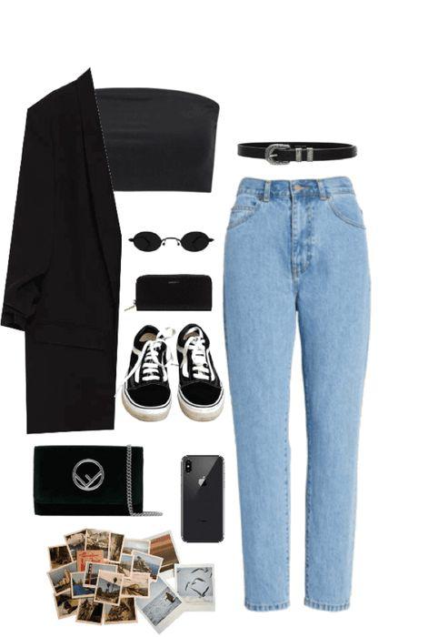 Fall Outfit Mom jeans, Lapel pin on Stylevore