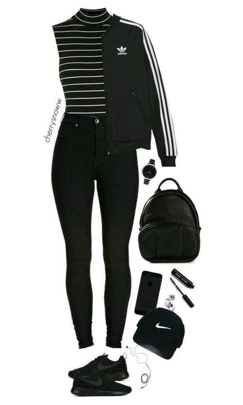 Black Sporty Outfits, Baddie Black sporty, Sporty outfit on Stylevore