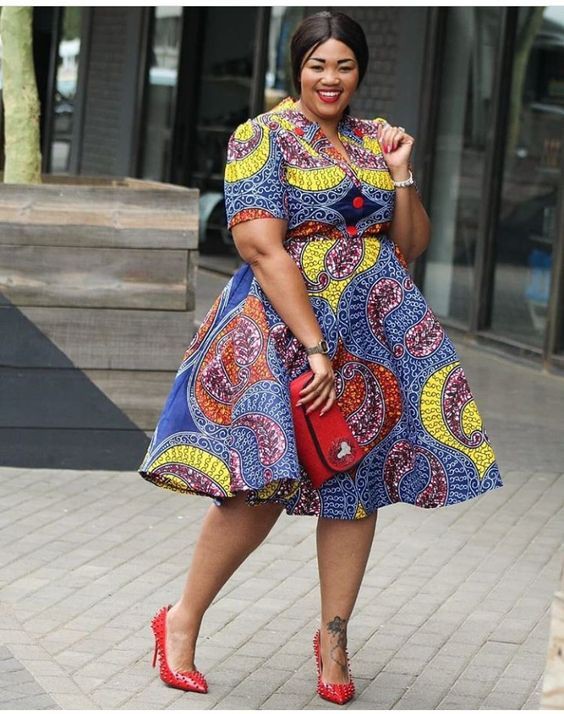 African attire dresses for big ladies on Stylevore