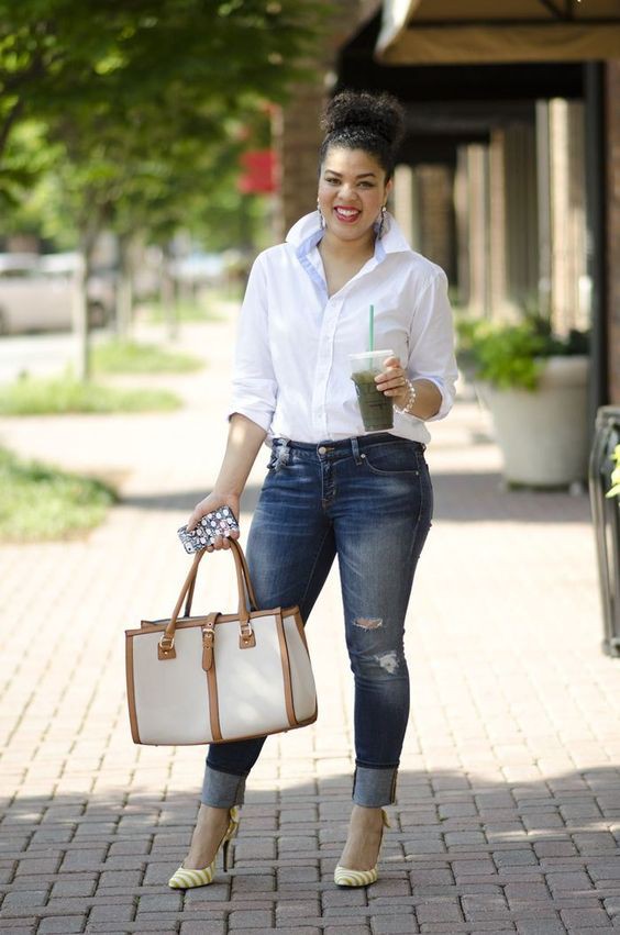 ripped jeans outfit plus size