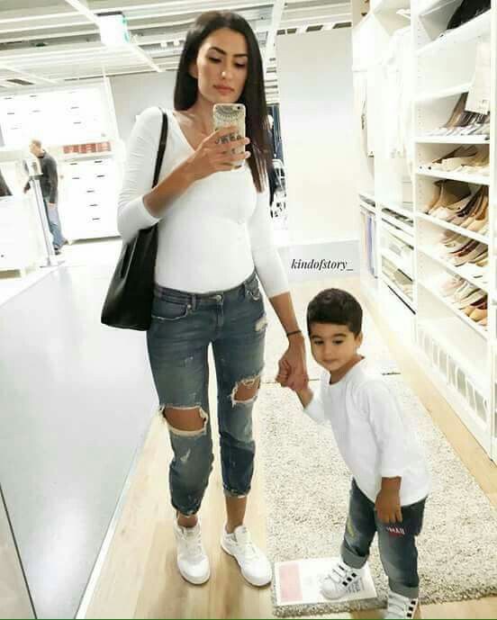 mom son matching clothes