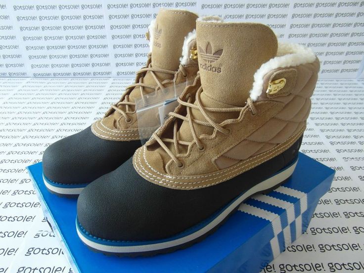 brown adidas boots with fur