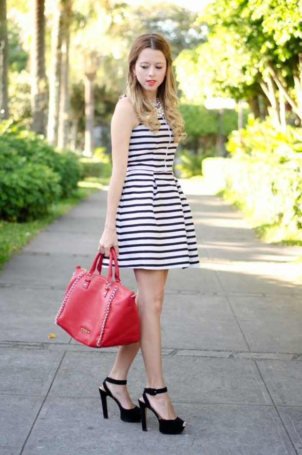 Black and white striped dress ideas on Stylevore