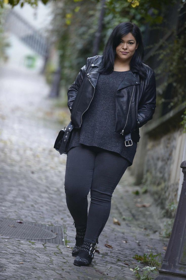 All black outfit women plus size | Plus Size Outfit Ideas With Leggings ...
