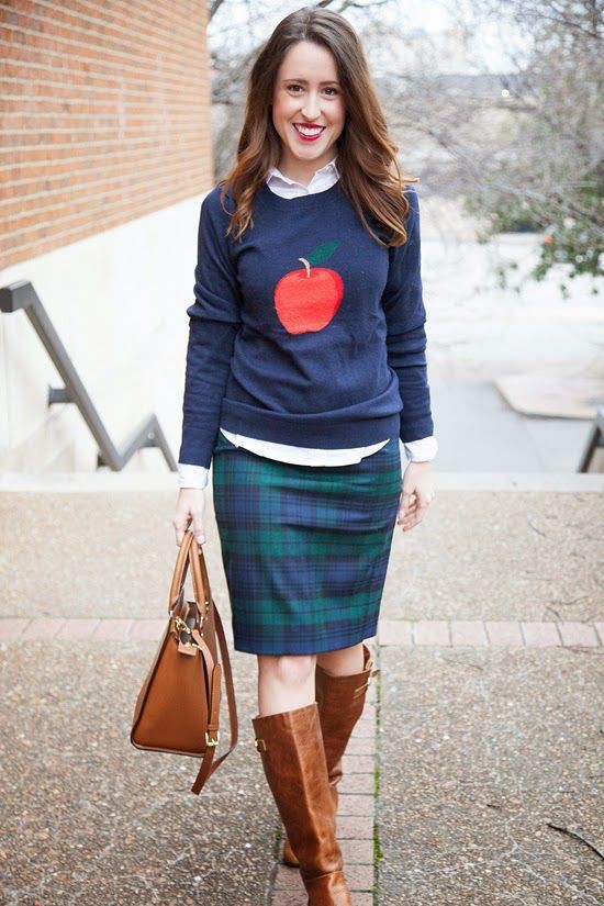 Worth Trying These Beautiful Teacher Skirt Outfit For Teachers