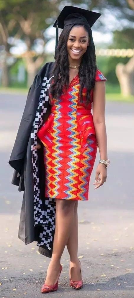 African print graduation dresses, Kente cloth on Stylevore
