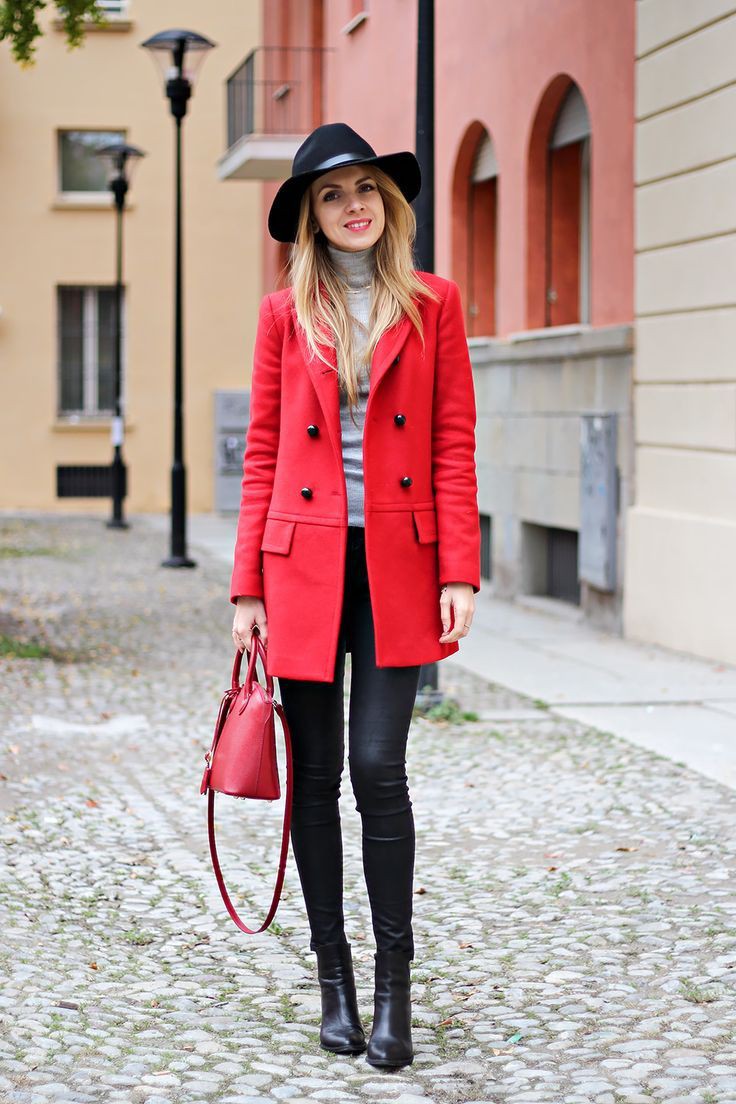 24 Gorgeous Red Coat Outfits To Recreate - Styleoholic