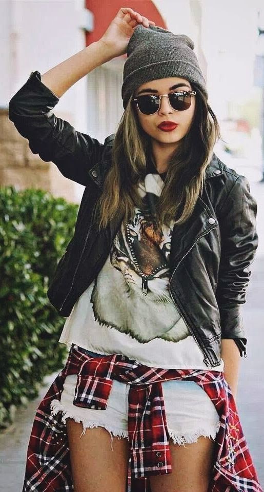 Lovely Cool Hipster Style Girl Grunge Fashion Punk Outfits Ideas