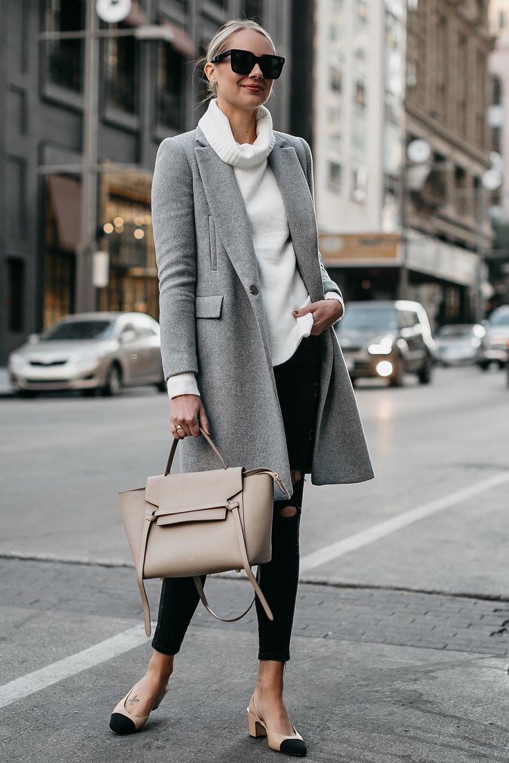 Celine mini belt bag on a person | Trench Coat Winter Outfit | Fanny ...