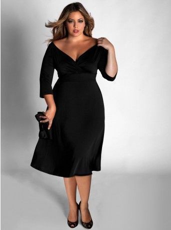 Plus size black cocktail dress | Plus Size Black Outfit Ideas ...