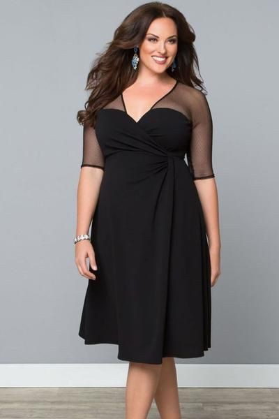Modelos de vestidos gg, Party dress | Plus Size Black Outfit Ideas ...