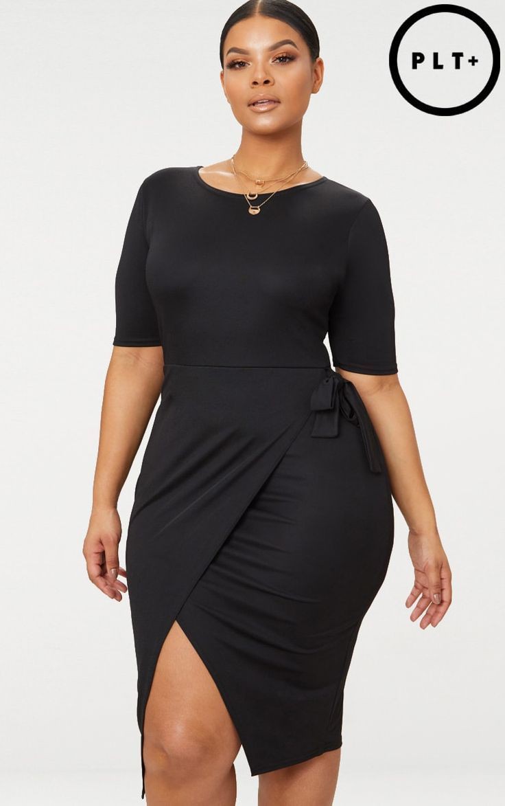 Black tie dresses plus size | Plus Size Black Outfit Ideas | Clothing sizes, cocktail dress 