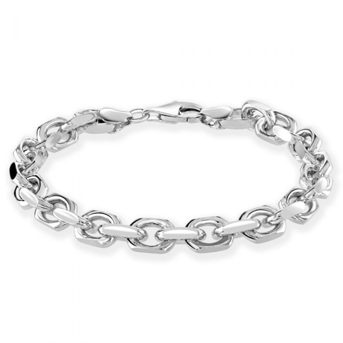 Sterling Silver 7mm Anchor Bracelet Diamond Cut £80.00 | Bracelets ...