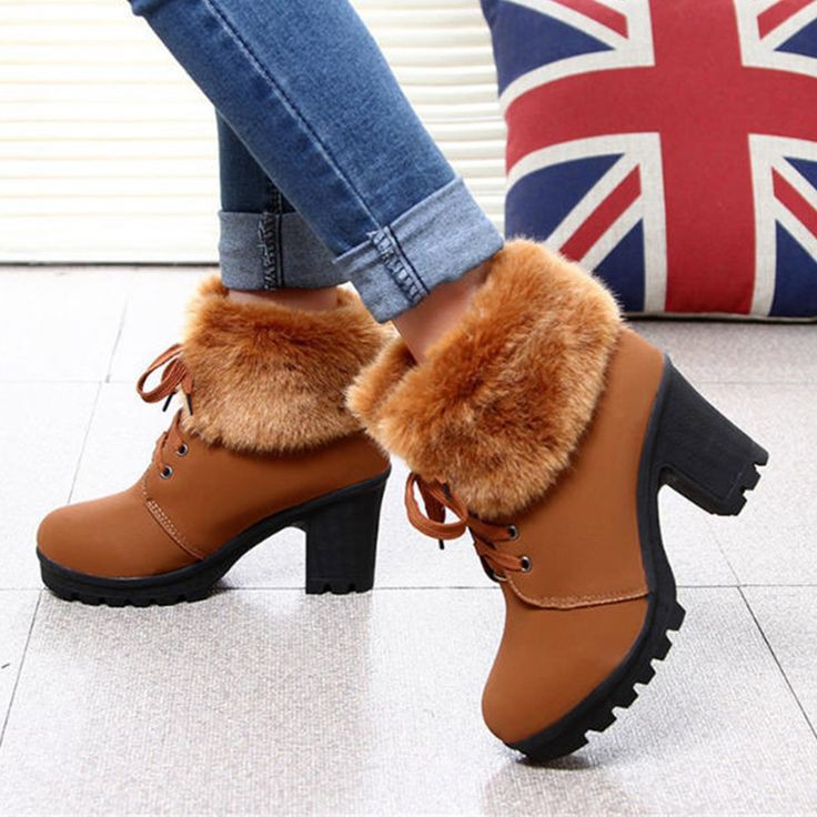 High-heeled shoe, Platform shoe | Adidas Winter Boots Women's With Fur ...