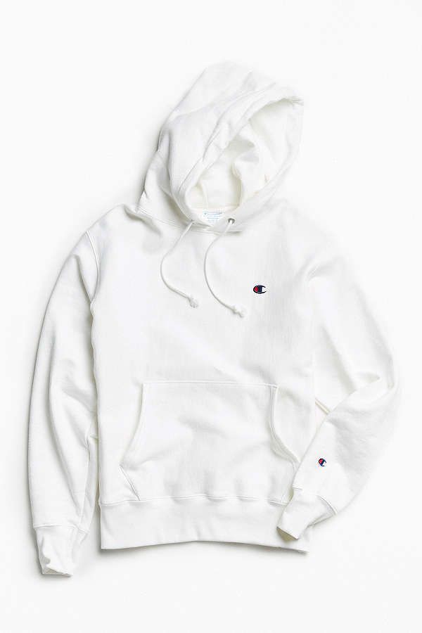 Champion hoodie reverse weave white | Hooded Coats For Ladies | Crew ...