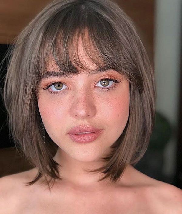 57 Cute Are Bangs Good For Fat Faces for Oval Face