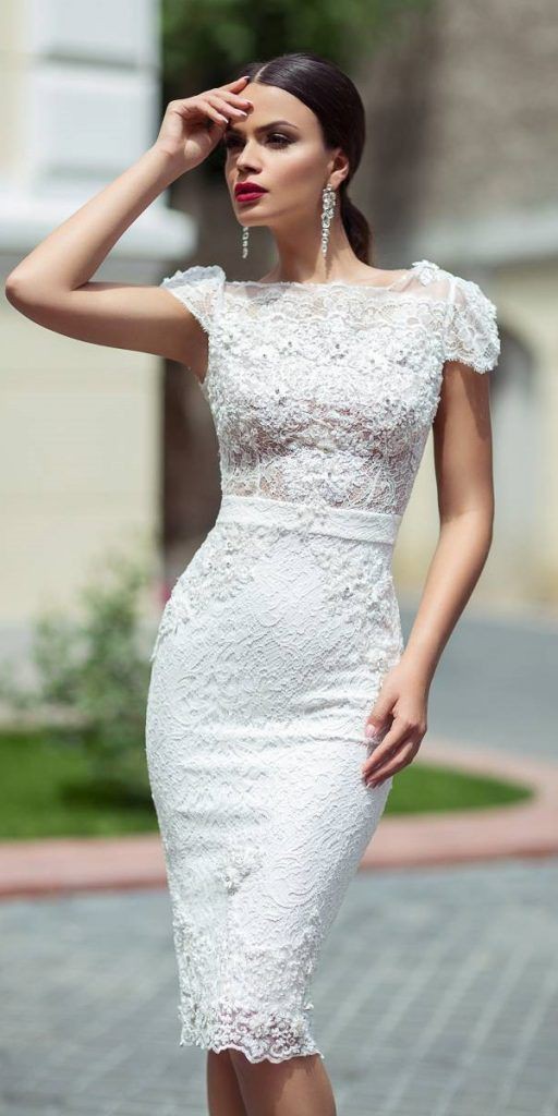 25 Best And Stylish Pencil Wedding Dress All White Party Outfit Ideas ...