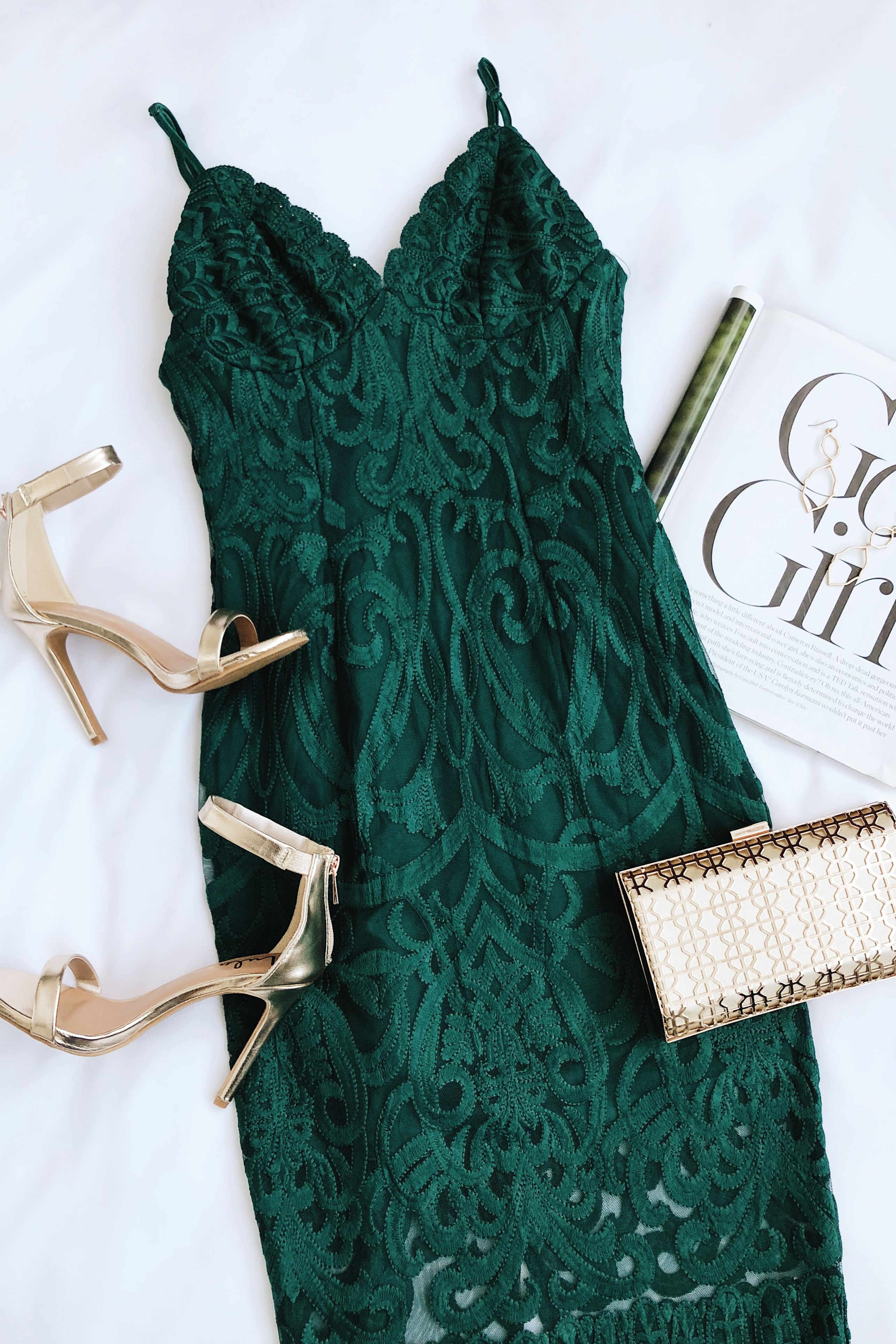 christmas party dress green