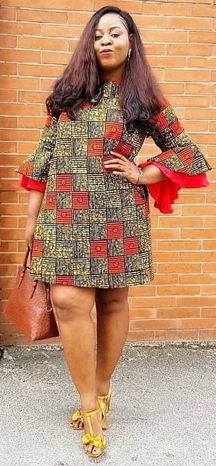 Beautiful design for plain and pattern | Short African Dresses ...